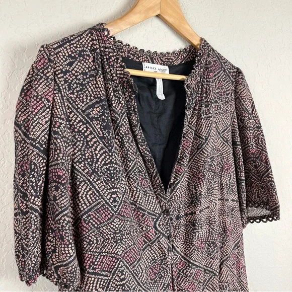 Apiece Apart Alta Maxi Dress Print Cotton Scalloped - Picture 10 of 11